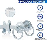 XFORT Zinc Ring Gate Latch Garden Door Catch Auto Gate Ring Latch view 3
