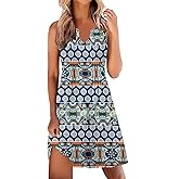 Disamer Womens Summer Dresses 2026 Sundresses Vacation Spring Outfits Floral Pleated Beach Swimsuit Coverups Sun Dress