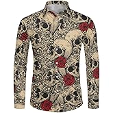 Animepark Men's Button Down Shirts Long Sleeve Dress Shirts Casual Long Sleeve Button Up Shirt