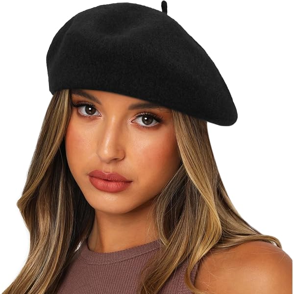 4971 Cashmere Beret Hats For Women Girls, Reversible French Berets Hat Solid Cashmere Beret Hats for Women Girls, Reversible French  main image 2