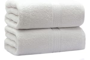 COTTON CRAFT Ultra Soft Bath Sheets - 2 Pack - 35 x 70 - Absorbent Quick Dry Everyday Luxury Hotel Bathroom Spa Gym Shower Beach Pool Travel Dorm - 100% Ringspun Cotton - 580 GSM - Easy Care - White
