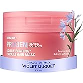 KUNDAL Mega Moisture Hair Conditioner Mask for Dry & Curly Hair, Deep Conditioning Hair Mask with Protein for Hair Repair & Split Hair Care, Violet Mug, 6.3 oz, Valentines Day Gifts