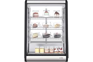 KoolMore CDC-49-SS 24 in. 4 Tier Commercial Countertop Bakery Display Refrigerator in Stainless-Steel
