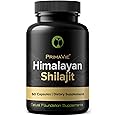Shilajit Capsules High Strength Purified Primavie Shilajit Harvested at 10,000 Feet from the Himalayan Mountains Rich in Fulvic Acid & Trace Minerals 3rd Party Tested 100% Natural Made in the USA (60)