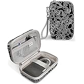 RHEMEL Digital Camera Case Compatible with KODAK PIXPRO FZ55 / FZ45, CAMKORY, Compact Travel Camera Bag with Mesh Pouch for SD Card, Cable & Accessories, Black Wave Portable Camera Carrying Case