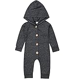 Emmababy Baby Boys Girls Jumpsuit Hoodie Romper Outfit Long Sleeve