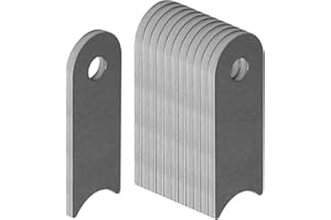 Fanmao 12 Pack Universal Weld-On Tabs Fit 1.5" Round Tube, 4" Height, Weld-On Link Mount Tabs