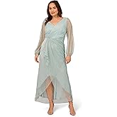 Adrianna Papell Women's Metallic Mesh Gown