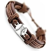 Soul Statement Sports Leather Wrap Bracelets for Men & Teens, Soccer, Football, Baseball, Basketball, Team Sport Jewelry for High School, Teenagers Charm Bracelet Adjustable Sizing