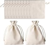 Kuou 12Pcs Burlap Bags 12x17cm Drawstring Jute Gift Bags Reusable view 8