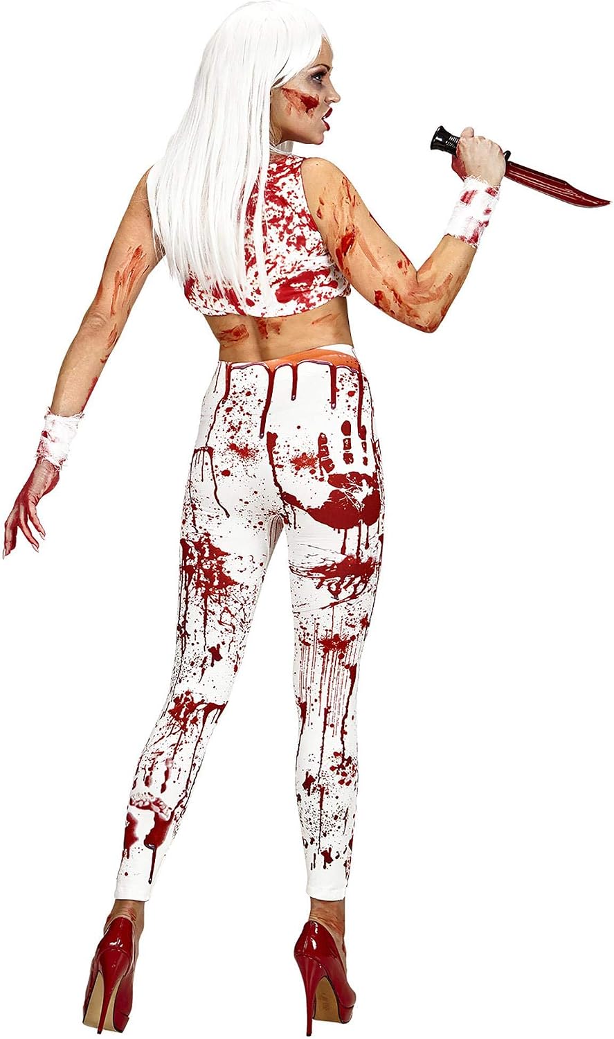 W WIDMANN MILANO Party Fashion - Bloody Leggings for Women Horror, Psycho, Killer, Zombie, Halloween, Carnival, Theme Parties, 75 DEN - Image 5