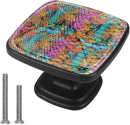 Paquete de 4 perillas para tocador, tiradores cuadrados para cajón, con