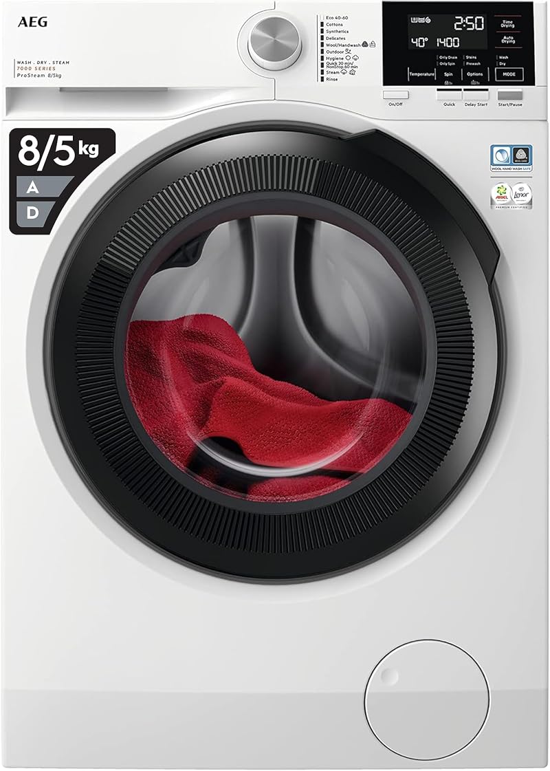 AEG 7000 Series Washer Dryer 8kg 5kg Prosteam 1400rpm