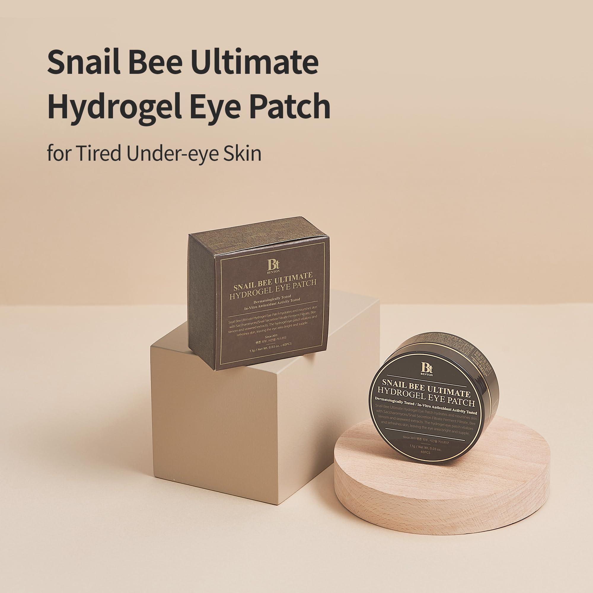 BENTON Snail Bee Ultimate Hydrogel Eye Patch (60pcs) - Hydrating Eye Patches | Snail Mucin Eye Patches | Reusable Eye Patches | Cooling Eye Patches BENTON Snail Bee Ultimate Hydrogel Eye Patch (60pcs) - Hydrating Eye Patches | Snail Mucin Eye Patches | Reusable Eye Patches | Cooling Eye Patches BENTON Snail Bee Ultimate Hydrogel Eye Patch (60pcs) - Hydrating Eye Patches | Snail Mucin Eye Patches |