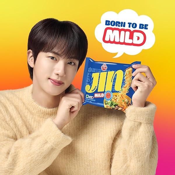 OTOKI JIN RAMEN MILD SPICY AUTENTIC KOREAN RAMEN 18 PACKS IN BOX (BTS JIN & JIN RAMEN EDITION) (MILD (PACK OF 18))