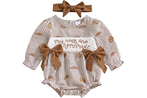 Ayalinggo Fall Baby Girl Clothes My Rolls are Homemade Bubble Romper Long Sleeve Onesie Newborn Girl Thanksgiving Outfit