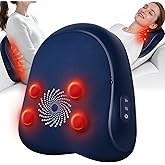 JZBRAIN Shiatsu Back and Neck Massager with Heat – Deep Kneading Massage Pillow for Relaxation – Corded Design for Full Body Use – for Your Loved Ones