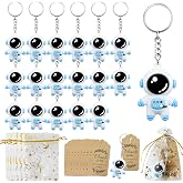 Astronaut Space Party Favors 18 Sets with Astronaut Space Keychains Star Moon Organza Bags Thank You Kraft Tags for Party Supplies School Reward Birthday Wedding Baby Shower Return Present Supplies