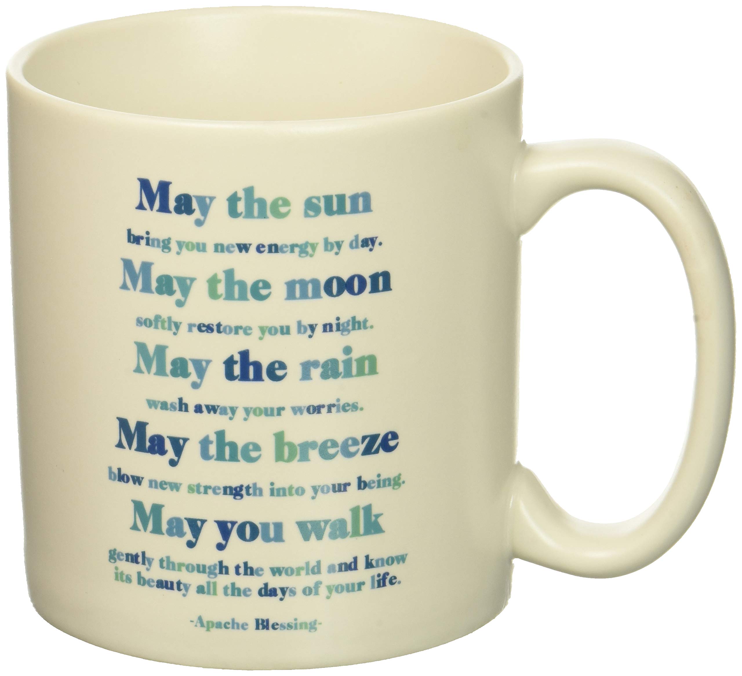 Quotable White Ceramic Mug, 400 ml, May The Sun Bring You New Energy by Day, Microwave and Dishwasher Safe — image 1