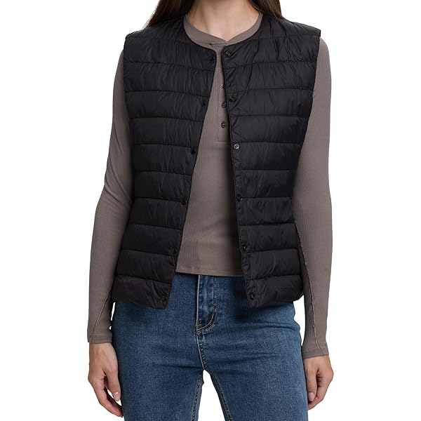 Amazon.com: Chickle Women's Collarless Lightweight Gilet Quilted