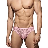 Avidlove Mens Lace G-String Thong Underwear Sheer Sexy Mens Lingerie | Mens Lingerie,Sheer Mesh Panties,Men's Thong Underwear, Sexy Low Rise Brief,Stretchy Lightweight Panties,Comfort S-XXL