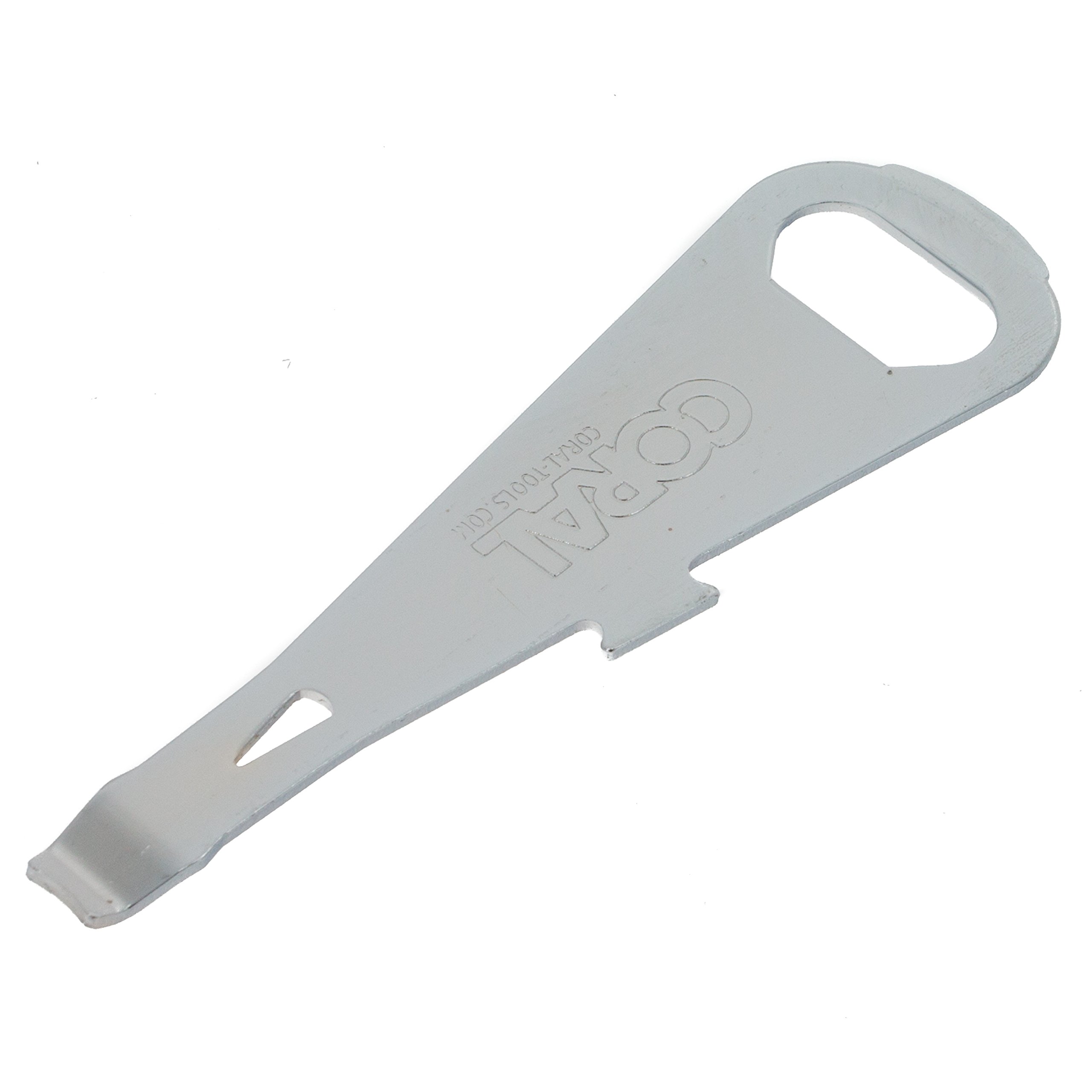 Coral 73510 Essentials Paint Tin Can and Bottle Opener with Pry Bar Nail Pull and Screwdriver Head Multi-Tool, Silver