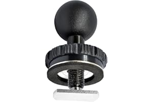 VAUBORTTI Ball Mount for Track with T- Bolt Attachment with 1" B Size TPU Ball Fit for RAM & Double Socket Arm