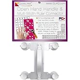 Guidelines4quilting Handle/Multi-Width Ruler Connector for Quilting Rulers and Templates - Made of Virtually Unbreakable Polycarbonate - Left-Handed Friendly - Premium Suction Cups and Built-In Handle