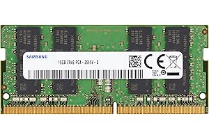 Samsung 16GB DDR4 2666MHz PC4-21300 (PC4-2666V) CL19 SODIMM 2Rx8 Dual Rank 1.2V 260-Pin Laptop, Notebook RAM Memory