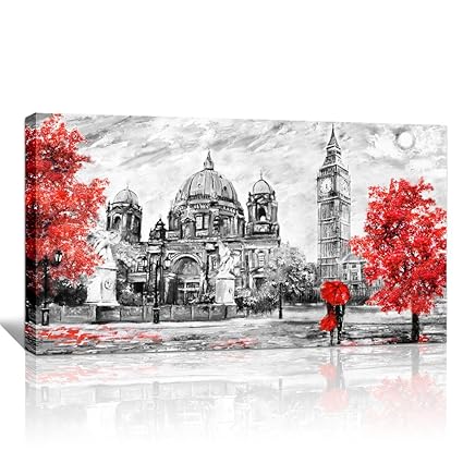 Creative Simple Wall Paintings Black And White wall art decor for living room canvas art simple life red creative painting romantic couples 20 quot