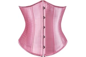 Kranchungel Underbust Corsets for Women Black Corset Top Waist Trainer Fashion Bustier Plus Size Corset