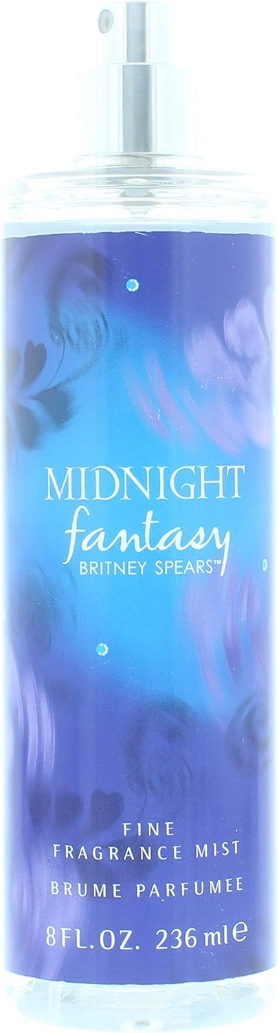 Britney Spears Midnight Fantasy 236 ml, Fine Fragrance Body Mist For Women, Floral Amber Fruity Fragrance