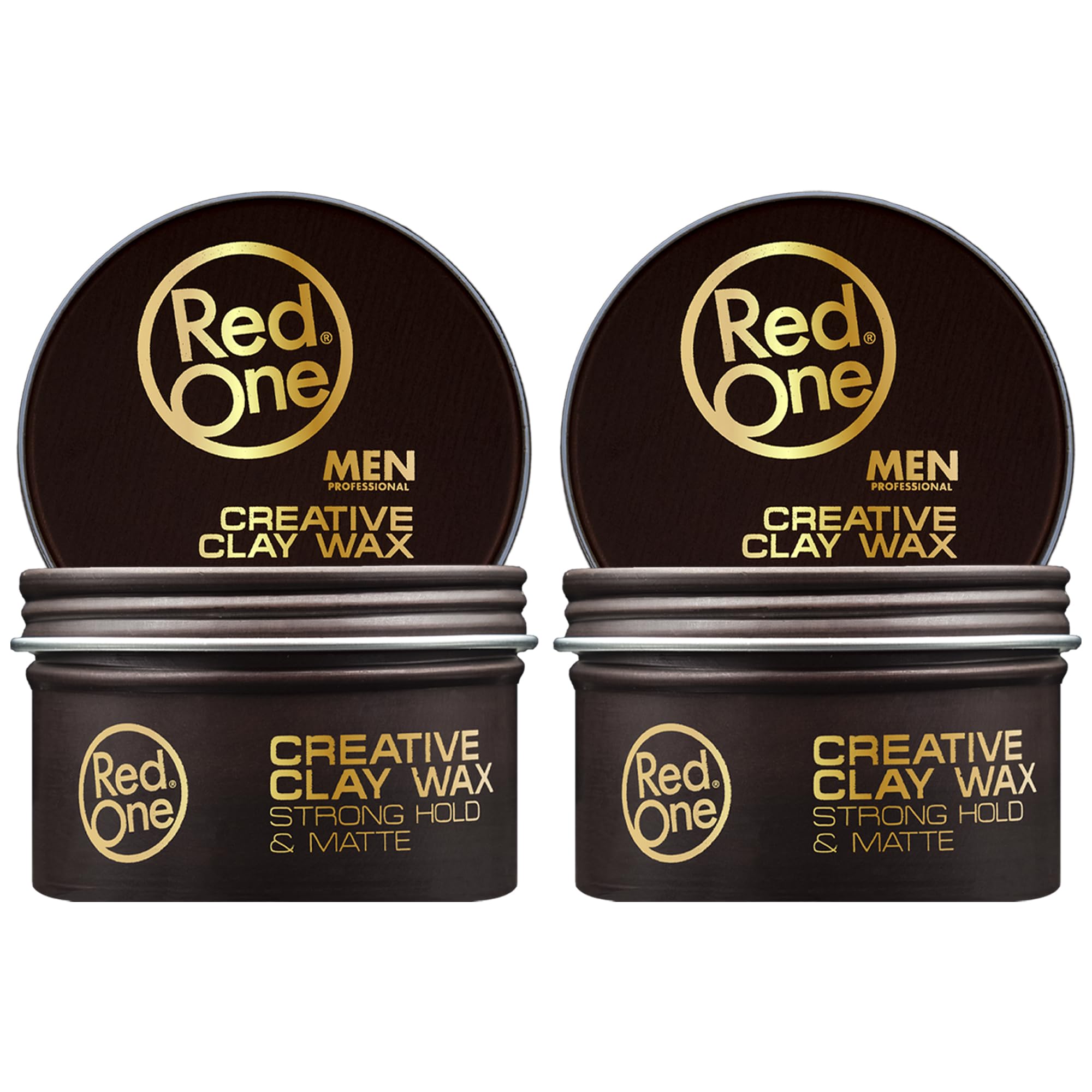 Red One Clay Wax 100ml | Creative Clay | Strong Hold | Matte Look Finish | Travel Size | Flexibility & Texture | Ultra Holding Effect | Hair Nourishing 2 PCS