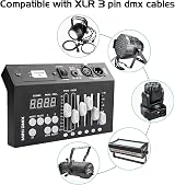 Wecan DMX Controller 9V Battery 54 Channel Mini Portable DJ Lighting view 3