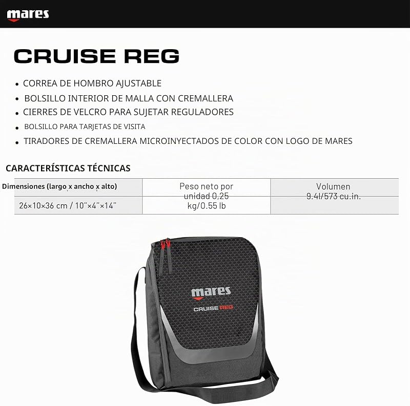 Cruise REG, Bolsa de Hombro para Proteger el Regulador y Otros Accesorios,Adulto, Unisex, Talla Unica