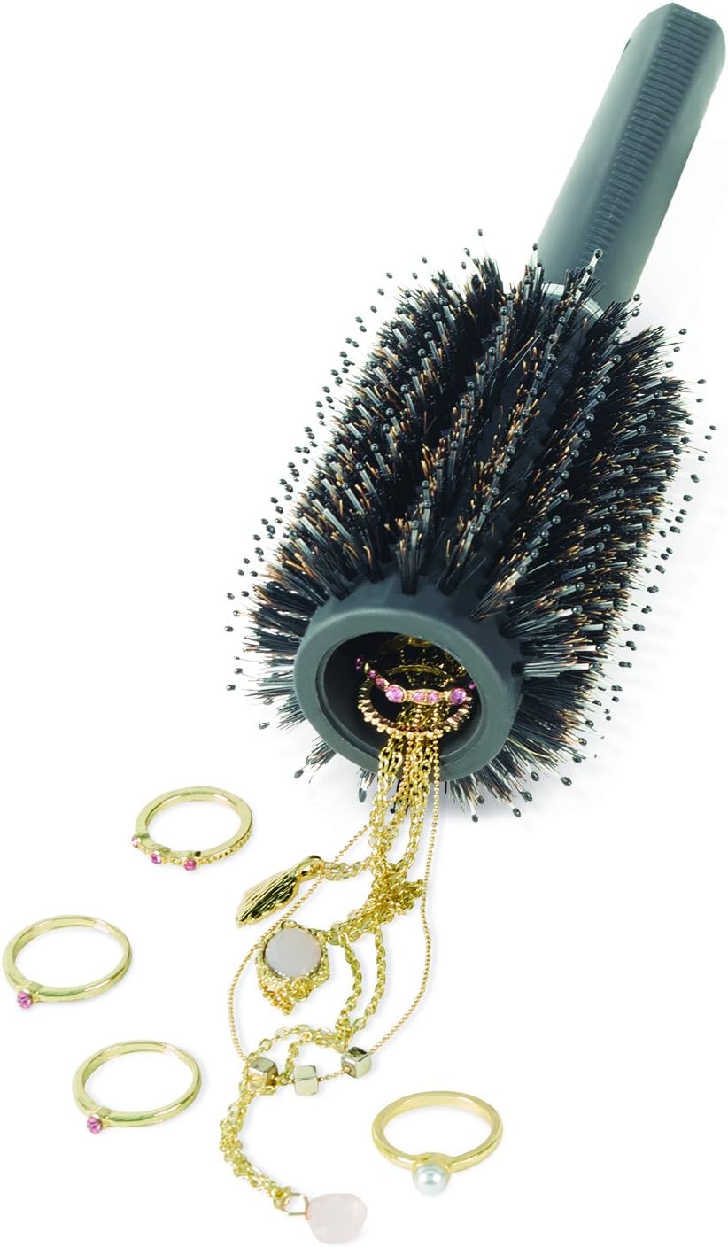 UPP hair brush with secret compartment, 23 x 8 cm, valuables such as jewellery, money, keys safely and inconspicuously hidden, real high quality hair brush