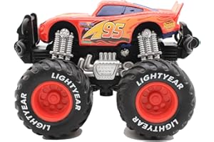 RULBAMN Movie Car 3 Toys, Tow Mater Toy, Lightning McQueen Toys, Jackson Storm, 1:55 Die-cast Toy Car Big Wheel Buggy (Lightning McQueen)