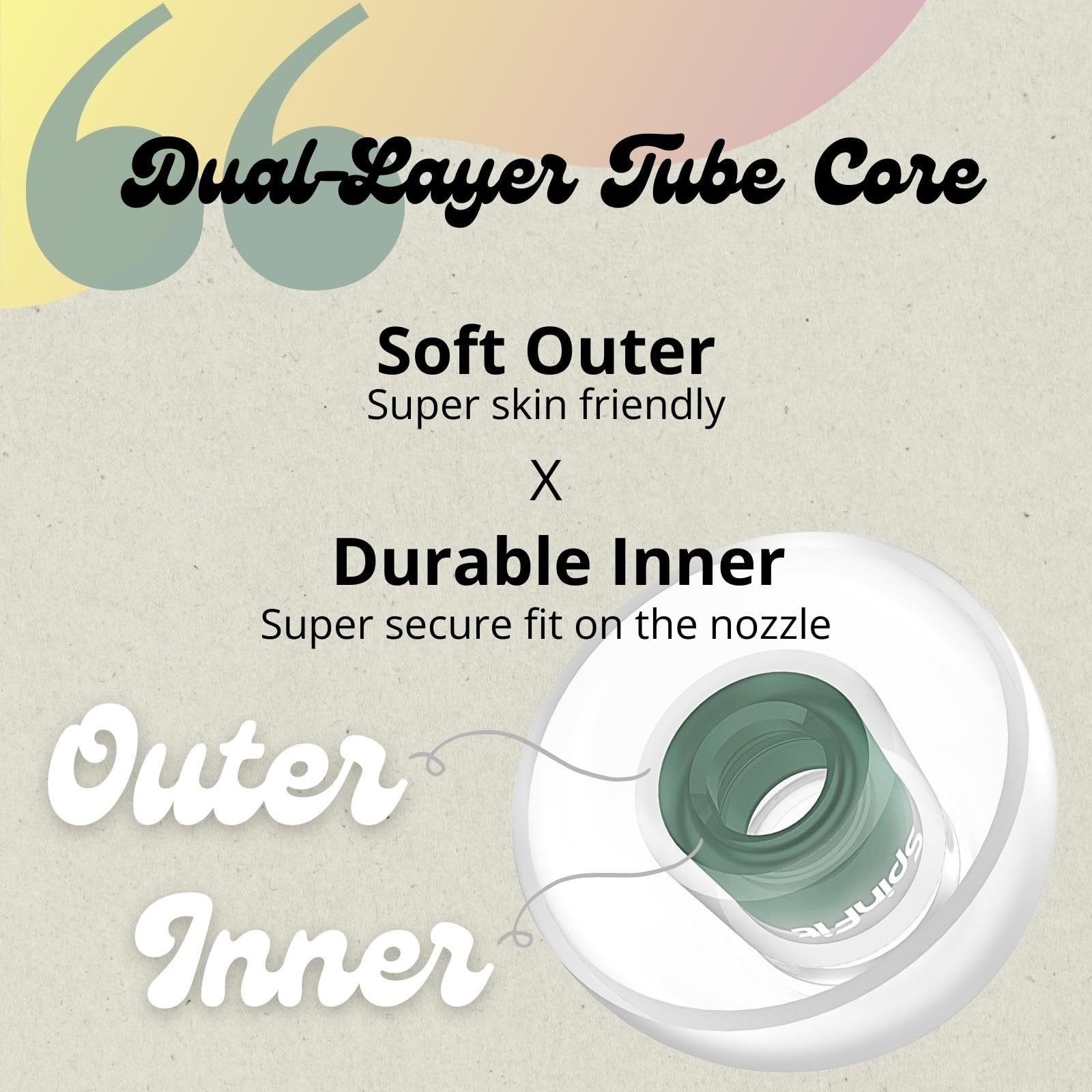 SpinFit Omni for True Wireless Earbuds & IEMs - M -Patented Silicone Eartips for Replacement (1 Pair) (3.7 mm Nozzle Dia.)