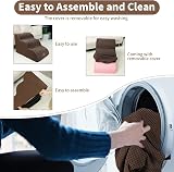 Nepfaivy 3-Step Dog Steps for Bed Non-Slip Foam 60x40x40cm Brown view 5