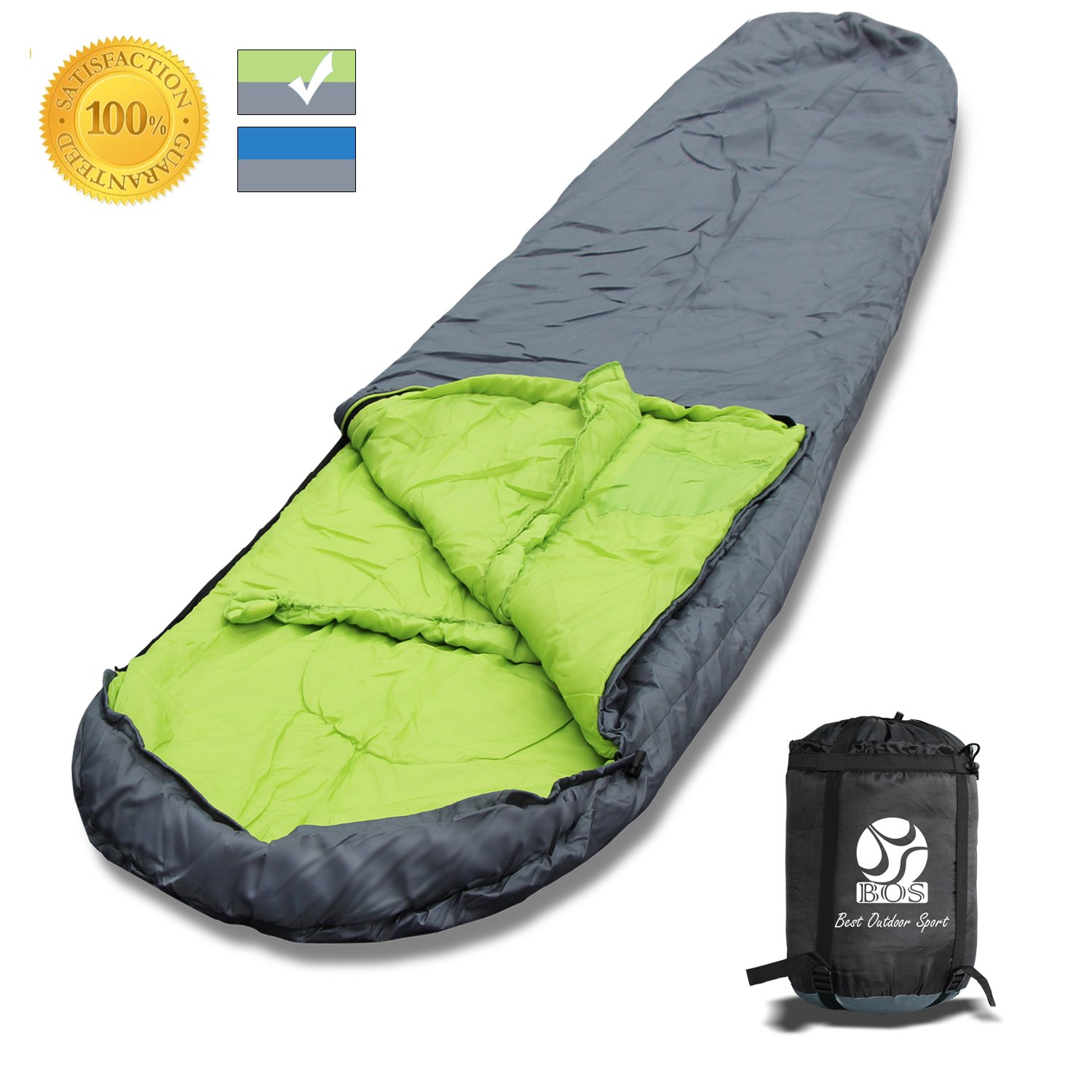 Ultralight Waterproof Camping Sleeping Bag with Compression Sack Large