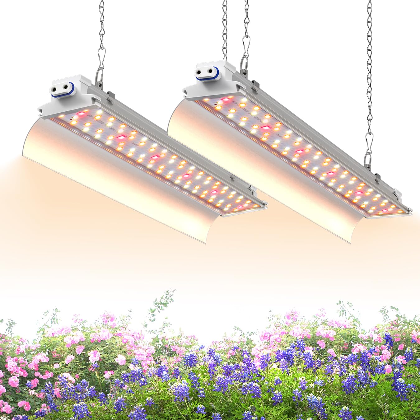 Photo 1 of SpeePlant LED Grow Lights 1.4FT for Indoor Plants Full Spectrum, 660nm Hanging Grow Light 3600K, Led Plant Grow Lights for Indoor Plants, Grow Lamp with Reflectors 36W(2×18W), 2 Pack