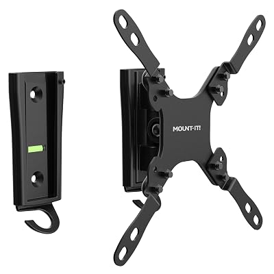 Mount-It! RV TV Mount with Dual Wall Plates for Indoor & Outdoor Use | Quick Release Full Motion Bracket | Tilt & Swivel | Rustproof Aluminum | VESA 75x75–200x200 | 13–43” TVs | 33 lbs | 2.5” Profile
