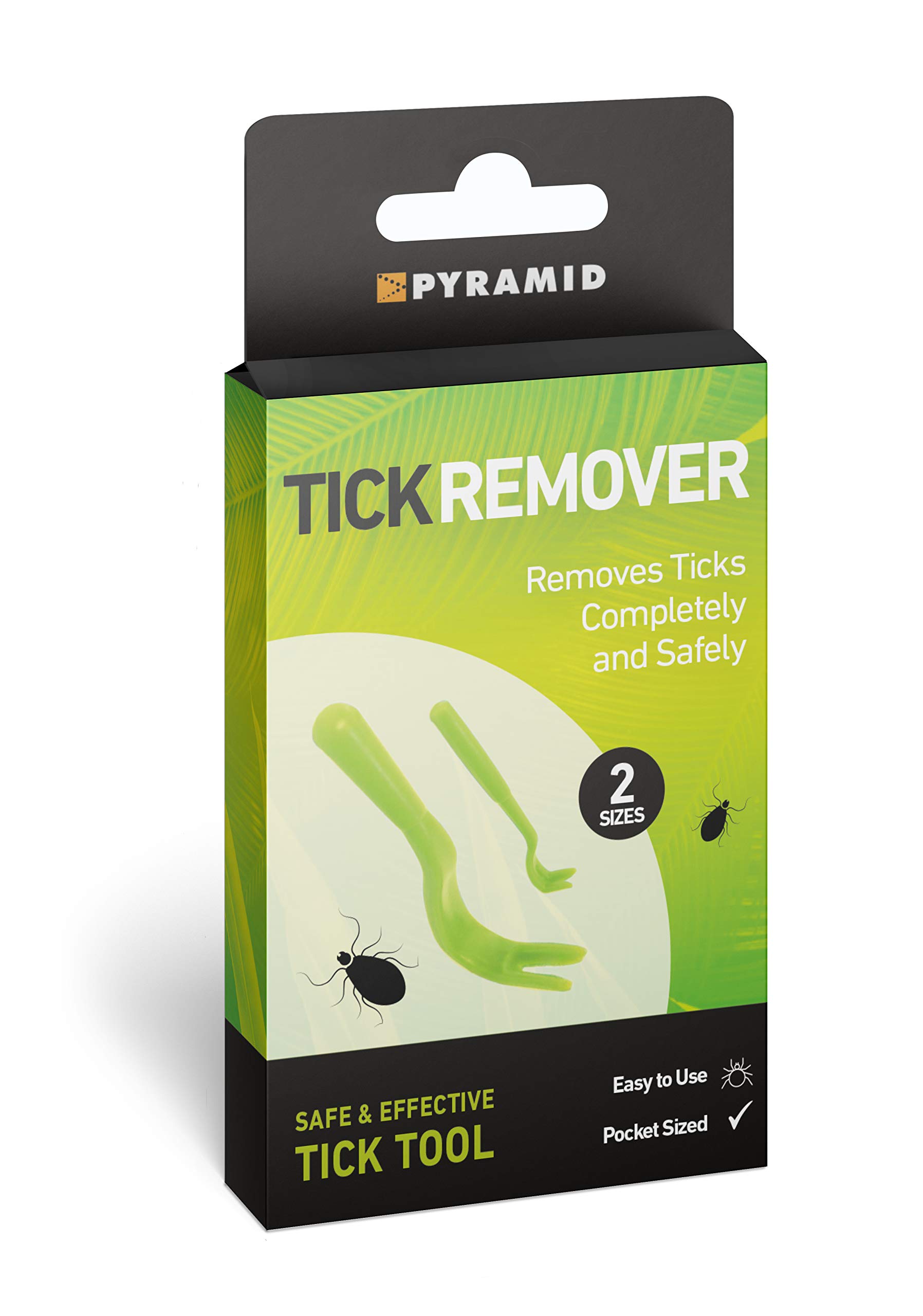 Pyramid Tick Remover | Safe, Easy Removal of Ticks from People and Animals. Two Sizes.