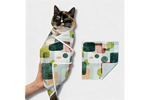 GLINPET Cat Grooming Wrap, Self-Adherent Wrap for Cutting Nails, Cat Burrito Wrap for Ear Cleaning & Medication, Cat Swaddle 