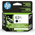 Original HP 63XL Black High-yield Ink Cartridge | Works with HP DeskJet 1112, 2100, 3600 Series, HP ENVY 4500 Series, HP Offi