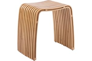 CWUINT Bamboo Stool - Handmade, Multi-Purpose, Carbonized Color - 19.2"L x 18.3"H x 12"W - 300kg Weight Limit