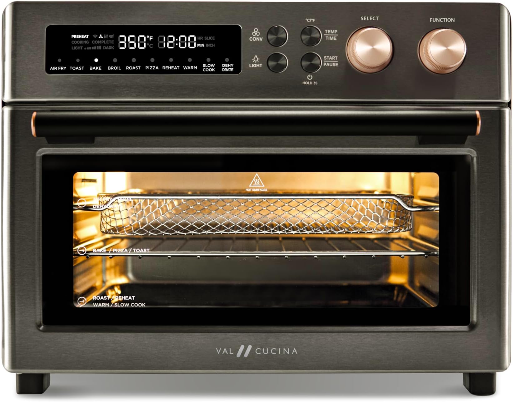 VAL CUCINA Infrared Heating Air Fryer Toaster Oven, Extra Large