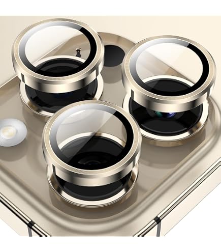 JETech Protezione Obiettivo In Vetro Temperato Per IPhone 13 Pro E 13 Pro Max – Anello In Alluminio Con Trama 3D