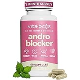 VITA-PCOS AndroBlocker Balance Supplement for Women - Stinging Nettle Capsules with Zinc & Inositol for Unwanted Facial Hair & Healthy Period - Saw Palmetto for Women Energy & Vitality - 60 Capsules