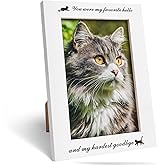 Cat Memorial Picture Frame, Cat Memorial Gifts, Cats Photo Frames, Cats Loss Sympathy Gift, Pet Frames for Loss of Meow Sentiment Tabletop, Meow Remembrance Gift For Pet Lover-4x6 Vertical Frame